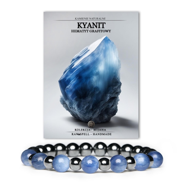 Kolekcja Mijaha: nowoczesne akcesoria z Kyanitu i Hematyty grafitowego, stworzone z myślą o kobietach i mężczyznach ceniących oryginalny styl.