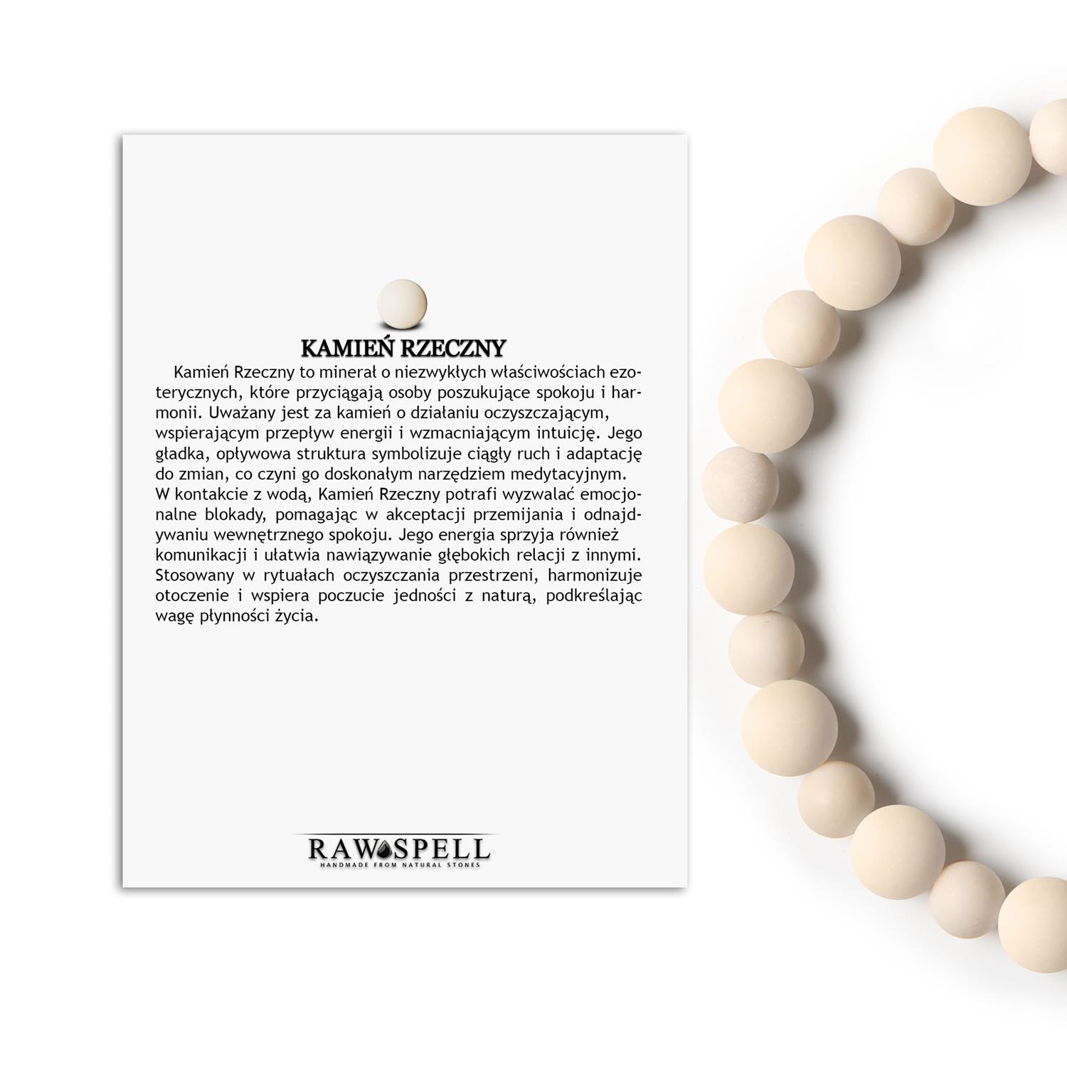 Mijaha Bransoletka z Kamieni Naturalnych na gumce z Kamieniem Rzecznym, unisex Stylowa bransoletka Mijaha z naturalnych kamieni rzecznych - modny dodatek dla osób obu płci.