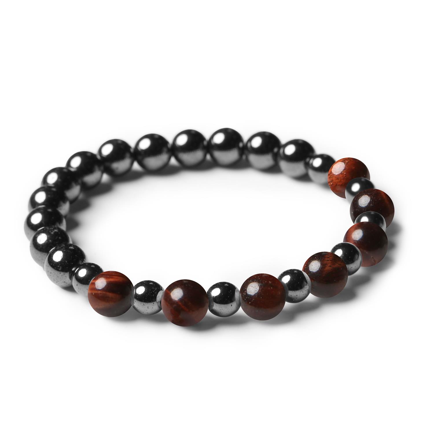 Unisexowy naszyjnik z Bawolim Okiem w odcieniu hematytu grafitowego, wchodzący w skład unikalnej kolekcji Mijaha.