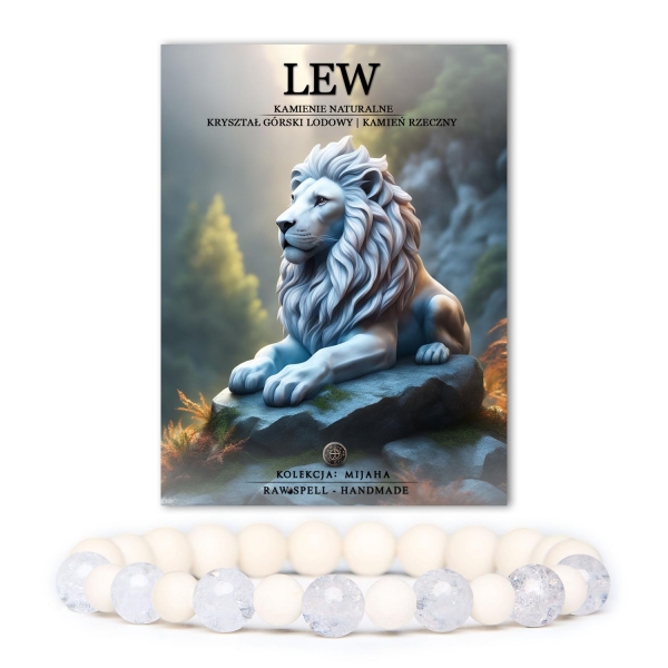 Stylowa bransoletka dla Lwa, wykonana z kryształów naturalnych, idealna dla kobiet i mężczyzn, z kolekcji Mijaha.