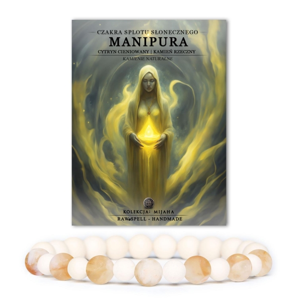 Bransoletka z kamieni rzecznych, idealna na każdą okazję. Czakra splotu słonecznego Manipura w nowoczesnym stylu.