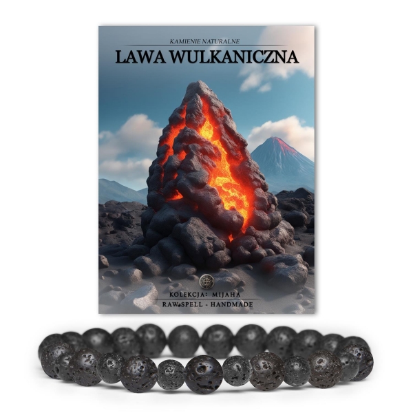 Lawa wulkaniczna w intensywnych kolorach, symbolizująca siłę i energię, idealna dla kobiet i mężczyzn.
