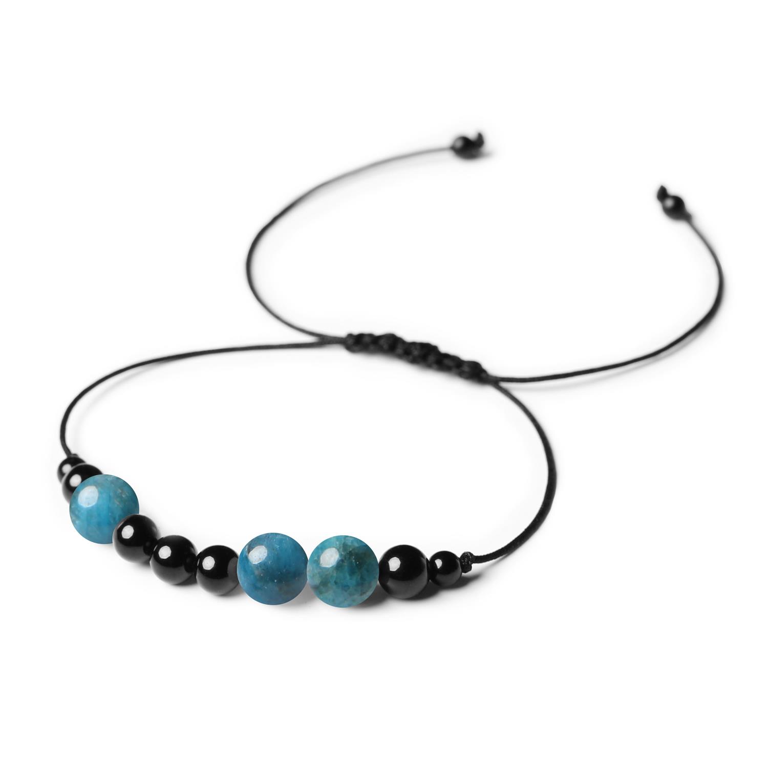 Bransoletka z kamieni naturalnych Orila Apatyt Turmalin dla kobiet i mężczyzn Bransoletka z kolekcji Orila z naturalnymi kamieniami: apatyt i turmalin, dla kobiet i mężczyzn.