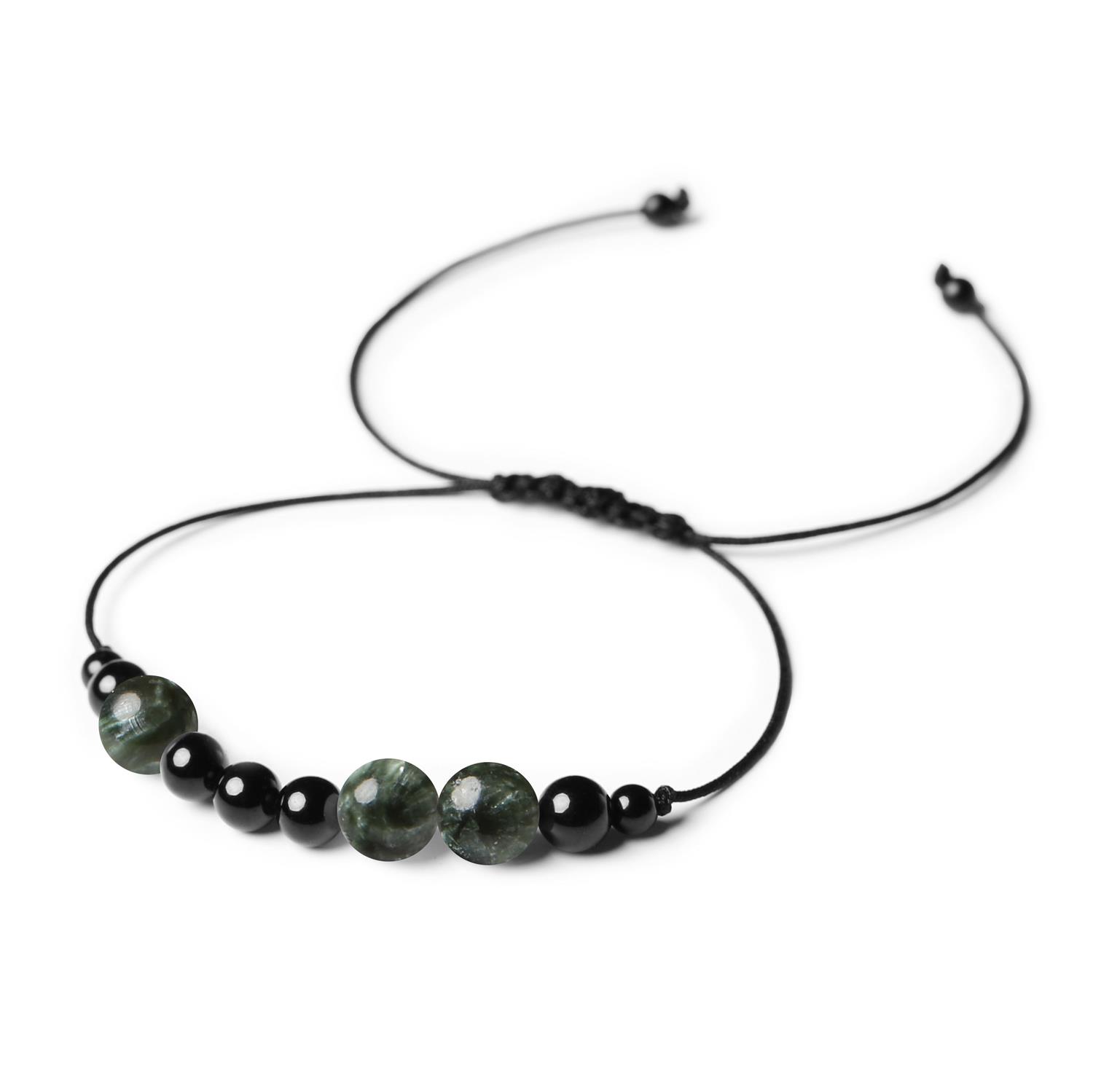 Bransoletka z kamieni naturalnych Orila Serafinit Turmalin dla Kobiet i Mężczyzn Kolekcja Orila: bransoletka z naturalnymi kamieniami serafinit i turmalin, dla kobiet i mężczyzn.