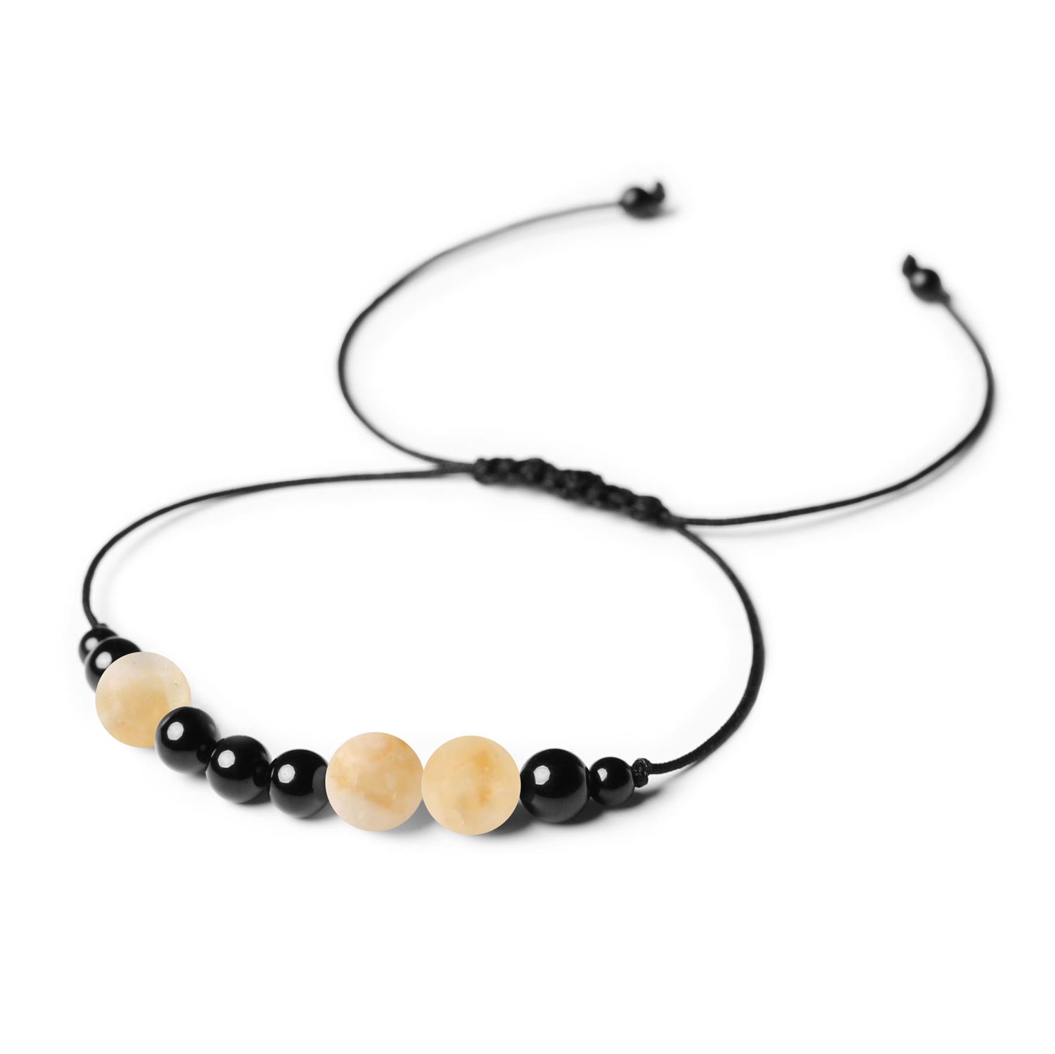 Bransoletka z kamieni naturalnych Orila – Cytryn Cieniowany i Turmalin dla Kobiet i Mężczyzn Bransoletka z kolekcji Orila z naturalnymi kamieniami: cieniowany cytryn i turmalin, dla kobiet i mężczyzn.