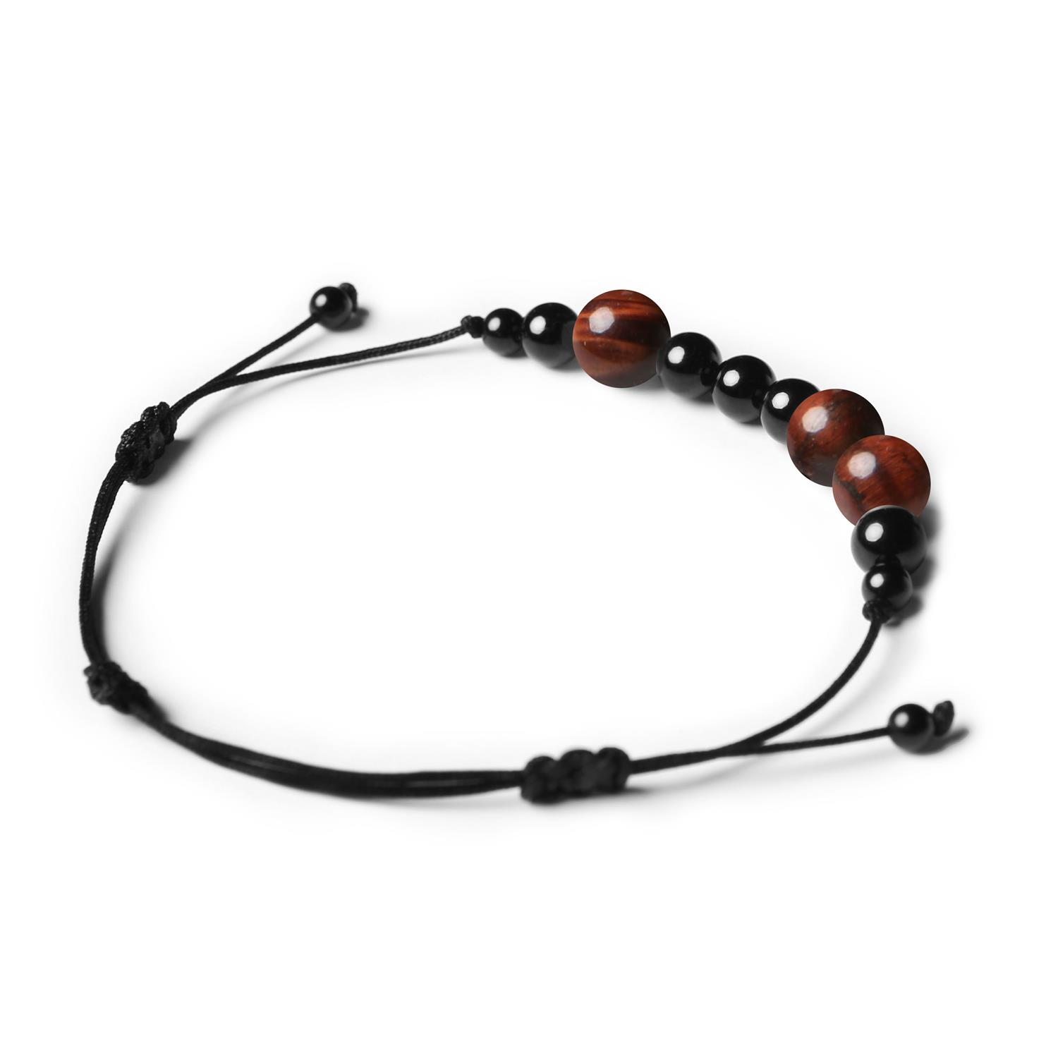 Kolekcja Orila: bransoletka z kamieniami Bawole Oko i Turmalin, dla kobiet i mężczyzn