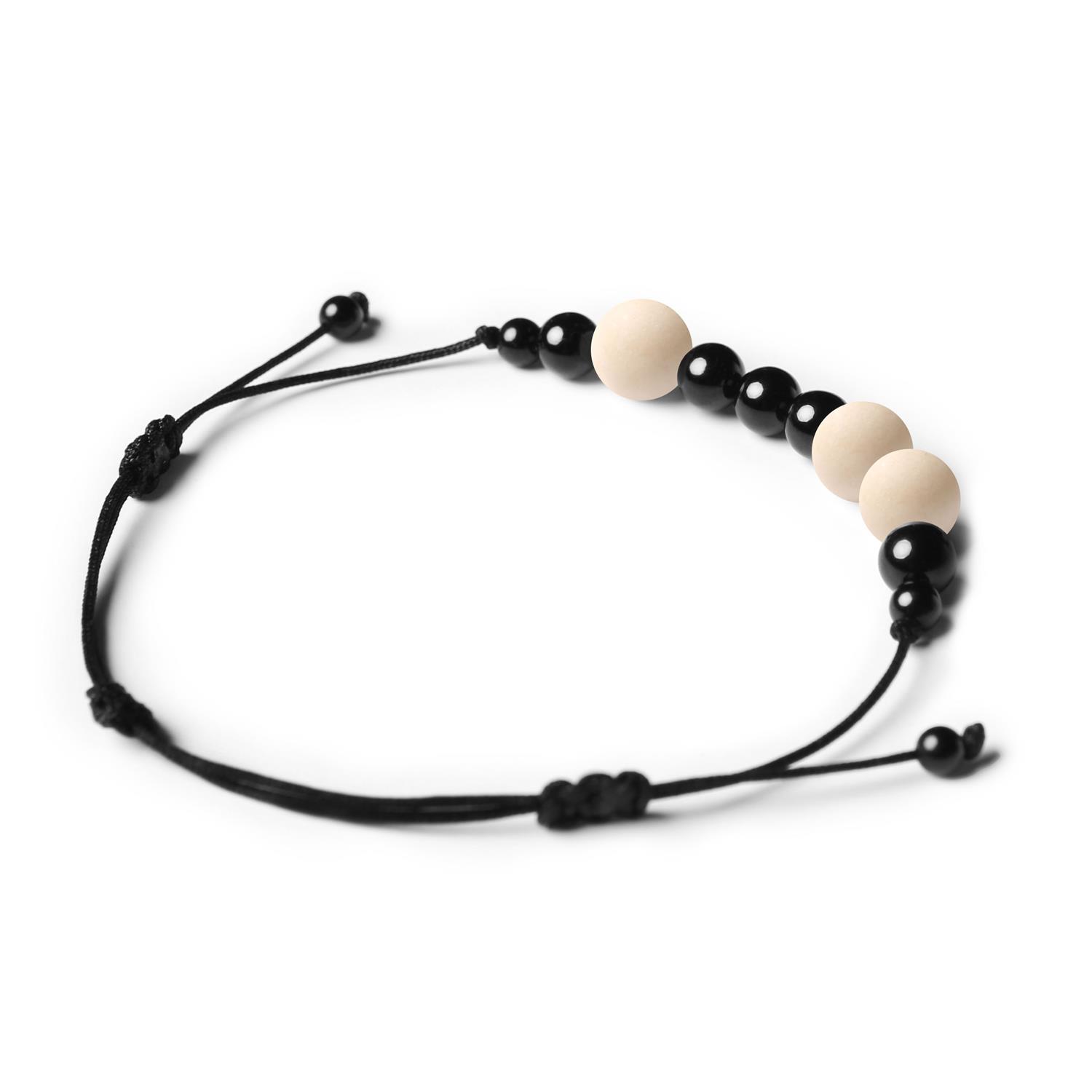 Elegancka bransoletka z naturalnych kamieni z kolekcji Orila, zawiera kamień rzeczny i turmalin, uniwersalny dodatek dla kobiet i mężczyzn.