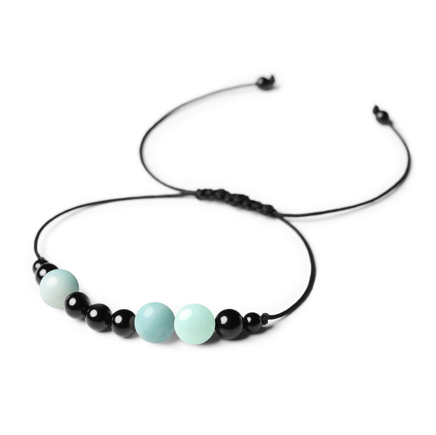 Kolekcja Orila Bransoletka z kamieni naturalnych Amazonit Jasny i Turmalin dla Kobiet i Mężczyzn Kolekcja Orila: bransoletka z naturalnymi kamieniami – amazonit jasny i turmalin, odpowiednia dla kobiet i mężczyzn.