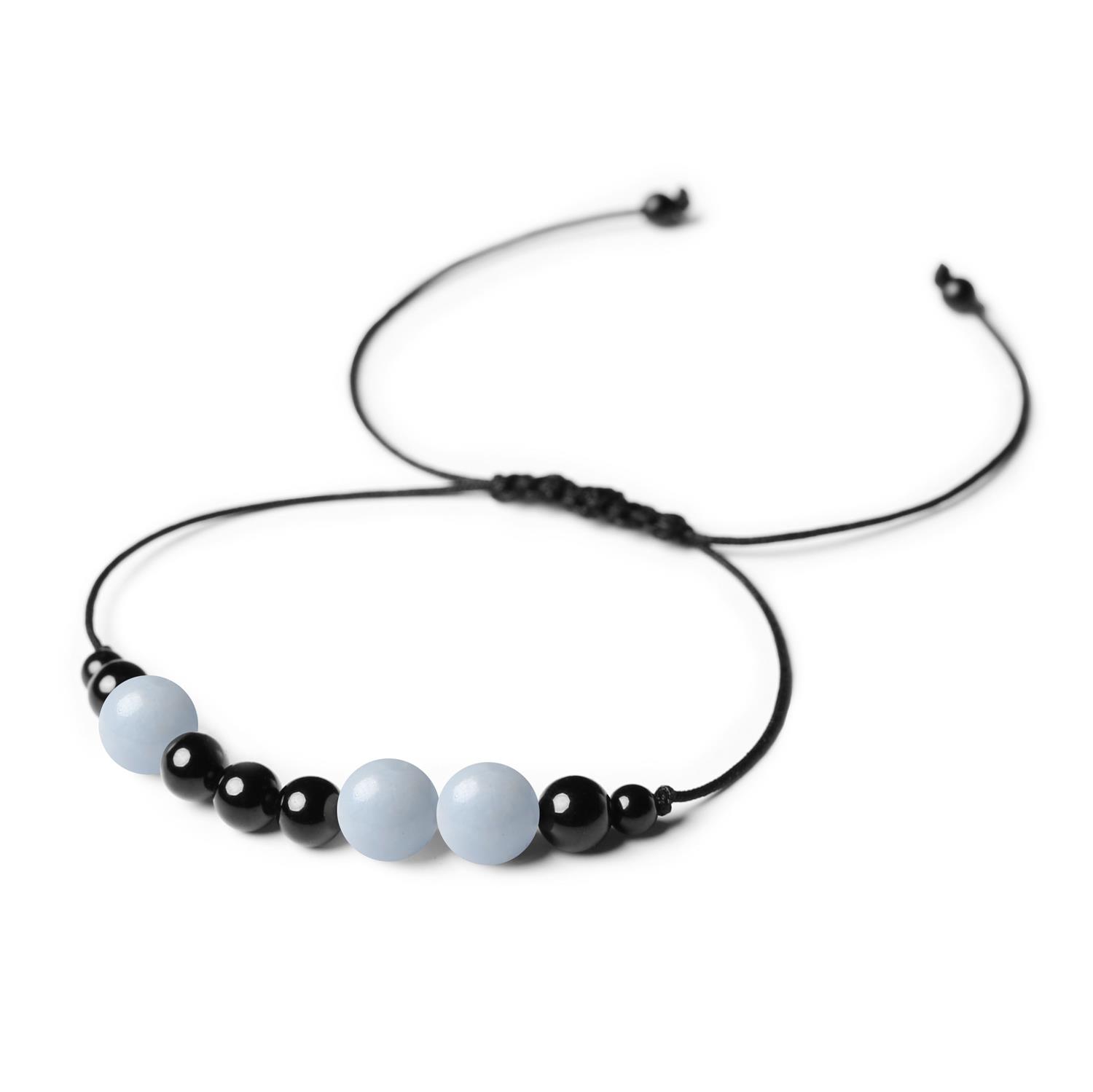 Kolekcja Orila Bransoletka z kamieni naturalnych Angelit Peru Turmalin dla Kobiet i Mężczyzn Kolekcja Orila: bransoletka z naturalnych kamieni – angelit z Peru i turmalin, uniwersalna dla kobiet i mężczyzn.