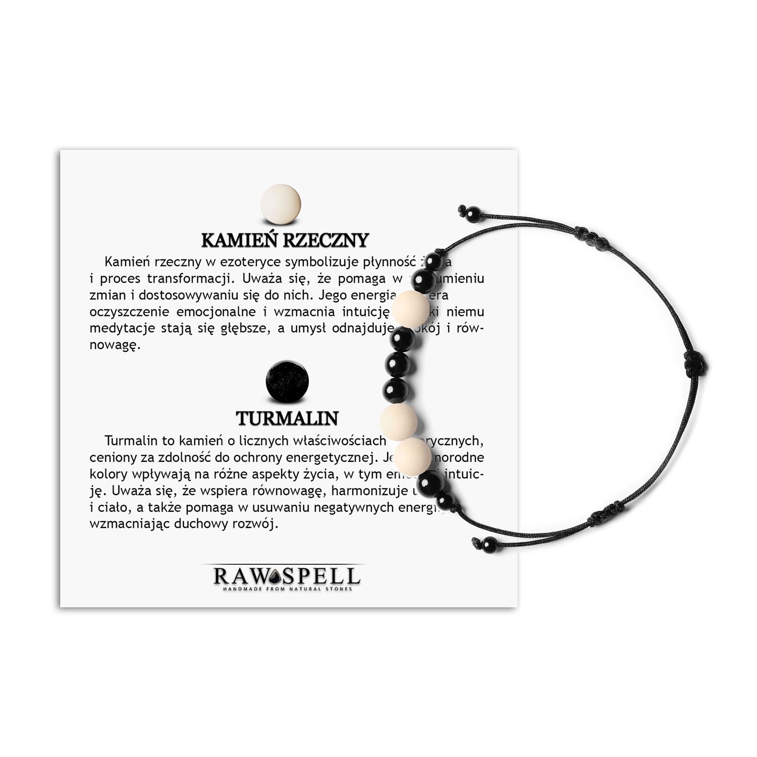 Kolekcja Orila Bransoletka z kamieni naturalnych na sznurku Kamień Rzeczny Turmalin Dla Kobiet i Mężczyzn Bransoletka z kolekcji Orila z kamieni naturalnych, w tym kamień rzeczny i turmalin, dla kobiet i mężczyzn.