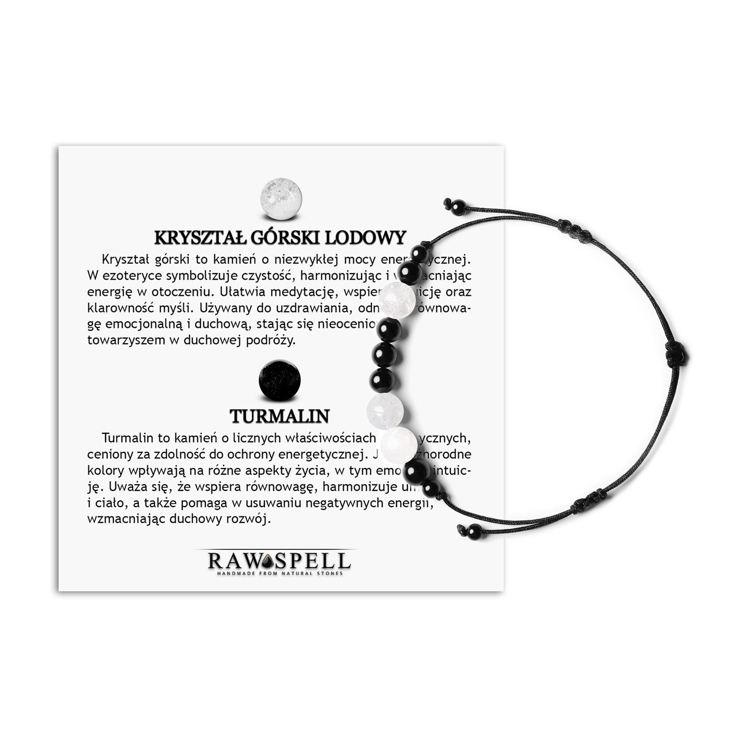 Orila Bransoletka z kamieni naturalnych Kryształ Górski Lodowy Turmalin dla Kobiet i Mężczyzn Bransoletka z kolekcji Orila, zawierająca Kryształ Górski Lodowy i Turmalin, dla kobiet i mężczyzn.