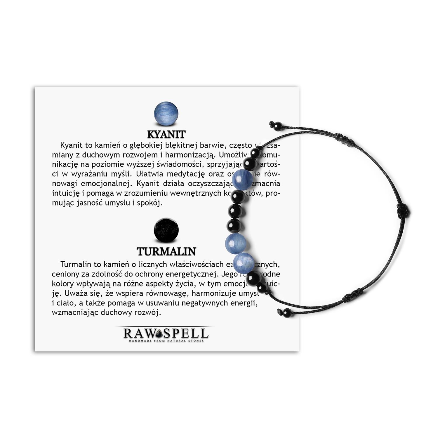 Orila Bransoletka z kamieni naturalnych na sznurku Kyanit i Turmalin dla Kobiet i Mężczyz Bransoletka z kolekcji Orila z naturalnymi kamieniami: Kyanit i Turmalin, dla kobiet i mężczyzn.